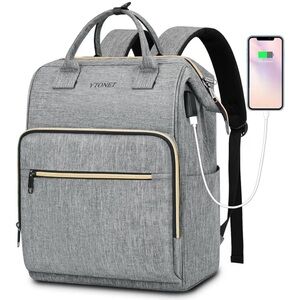 Ytonet Gray Backpack with USB Port